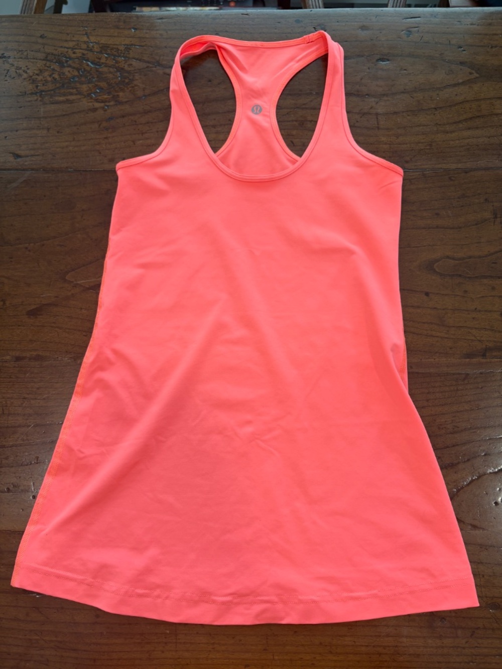Lululemon Cool Racer Back Tank Top Neon Coral Size 4